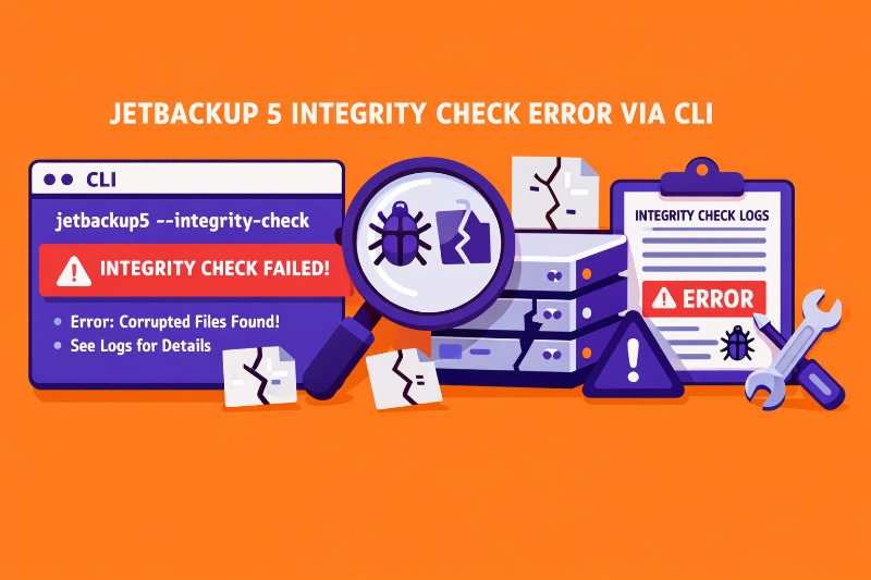 JetBackup 5: How to fix the Integrity Check error using CLI/SSH