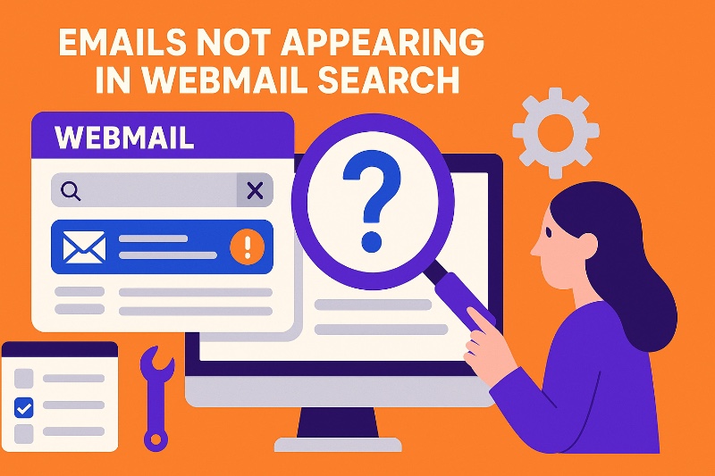 Emails don't appear in webmail searches